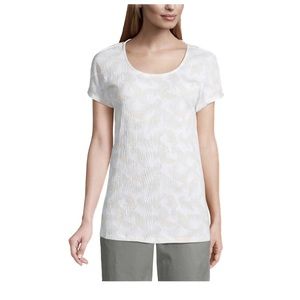 New! Lands’ End Antique Alabaster Palm Scoop Neck Top